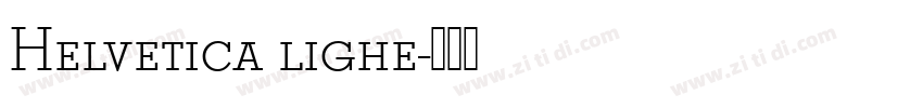 Helvetica lighe字体转换